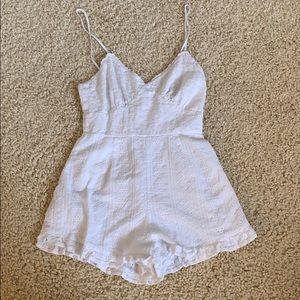 Lace White Romper
